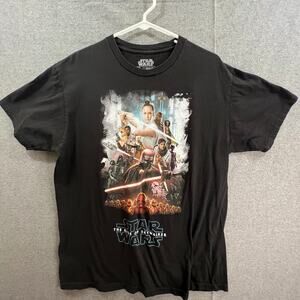 Star Wars The Rise Of Skywalker Shirt Adult Size Large Black Casual T Shirt